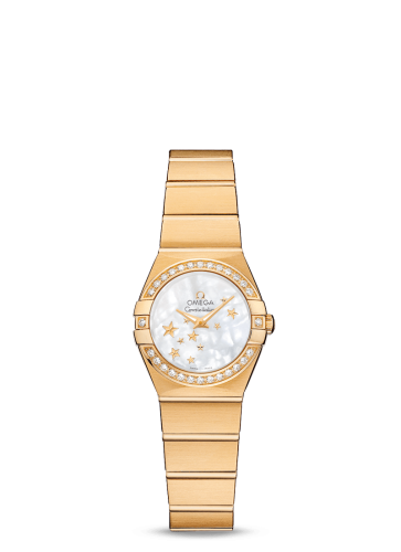Omega Constellation Quartz 24 Brushed Yellow Gold / Diamond / MOP Stars
